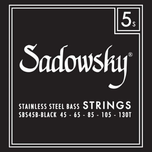 Sadowsky Black Label Bass String Set Taperwound - 5 String Steel 45-130