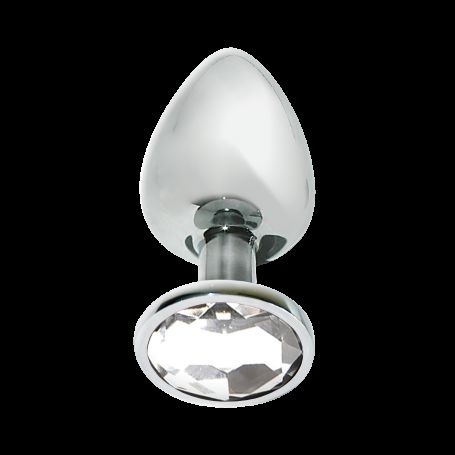 Anální šperk Mai No.72 METAL PLUG WITH STONE S stříbrný Mai