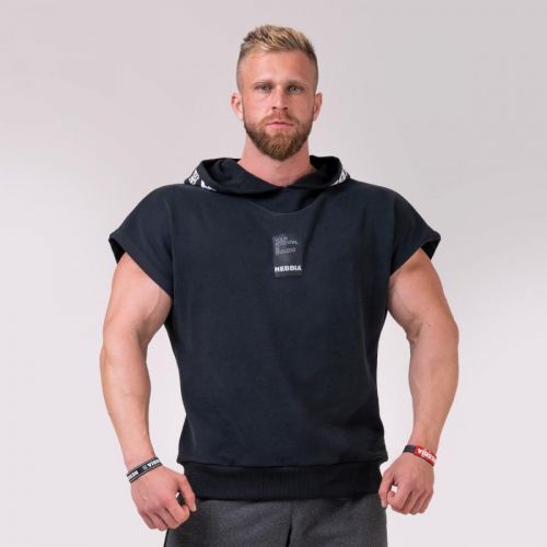 Tričko Reg Top Hoodie Black - NEBBIA