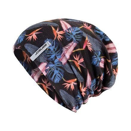 Sensor Čepice Merino Impress Černá/floral