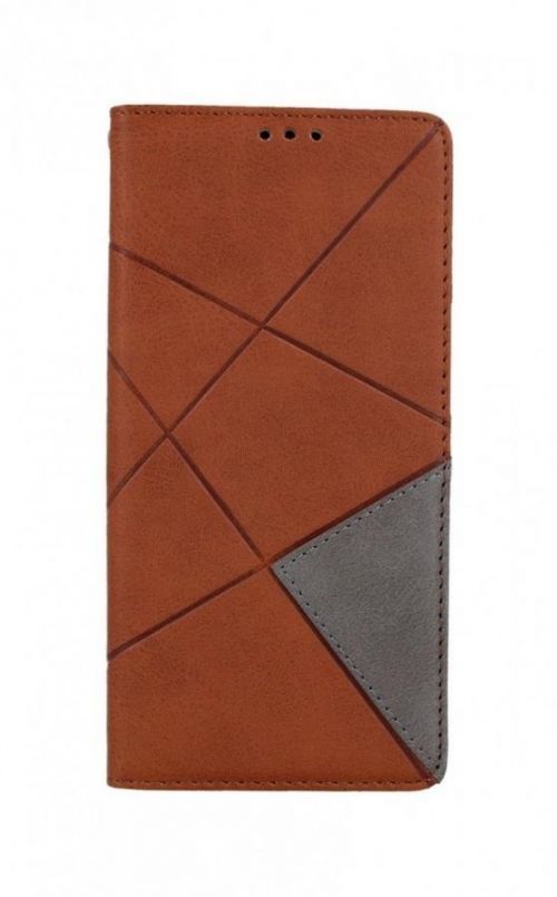 Pouzdro na Xiaomi Redmi Note 9 Pro knížkové Geometric hnědé 53965