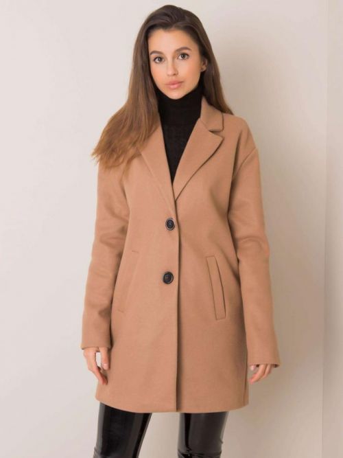 BÉŽOVÝ DÁMSKÝ KABÁT YP-PL-CWD0450.31-BEIGE Velikost: XL