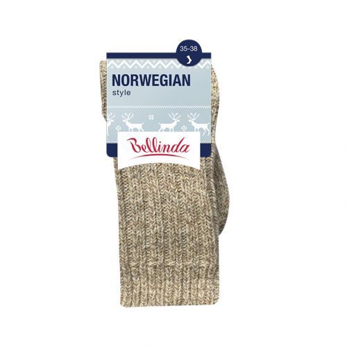 Ponožky NORWEGIAN STYLE SOCKS - Zimní unisex ponožky - šedá