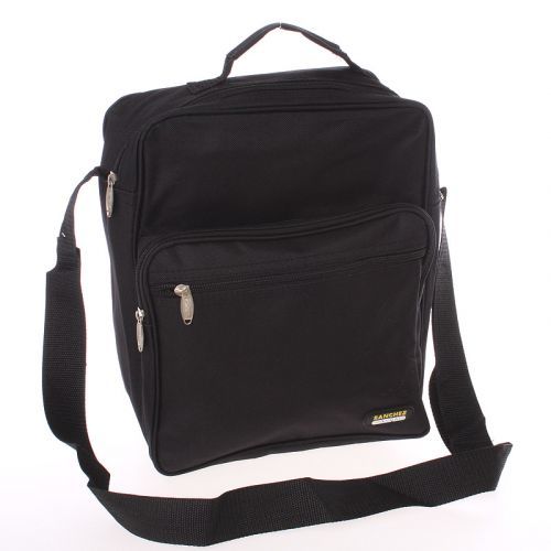 Pánská látková taška přes rameno černá s uchem - Sanchez Torba černá