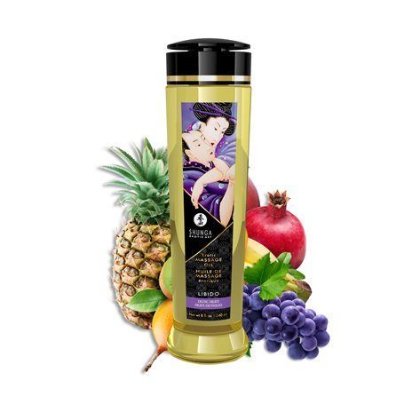 Masážní olej SHUNGA Erotic Massage Oil LIBIDO EXOTIC FRUITS 240 ml Shunga
