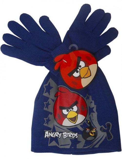 Angry birds tmavě modrý zimní set