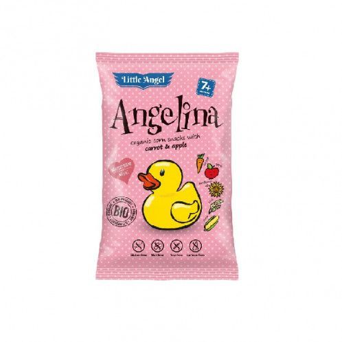 Little Angel Angelina - kukuřičný snack mrkev jablko BIO 30 g 30g