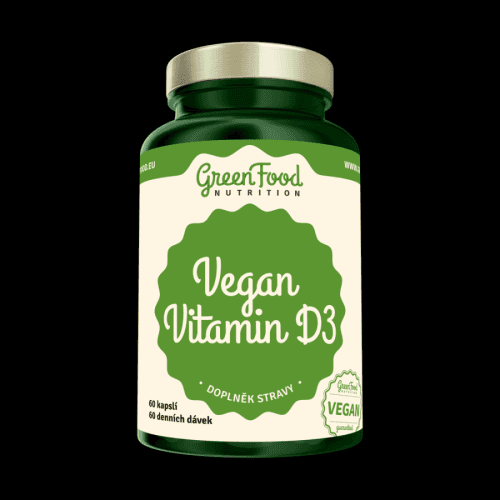 GreenFood Nutrition GreenFood Vitamín D3 Vegan 60 kapslí