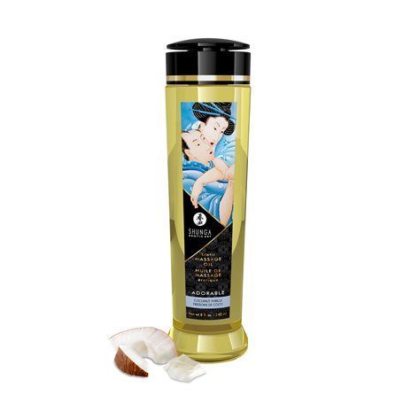 Masážní olej SHUNGA Erotic Massage Oil ADORABLE COCONUT THRILLS 240 ml Shunga