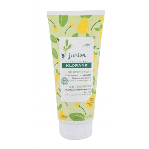 Klorane Junior Pear 2-in-1 200 ml sprchový gel na tělo i vlasy pro děti od 3 let pro děti