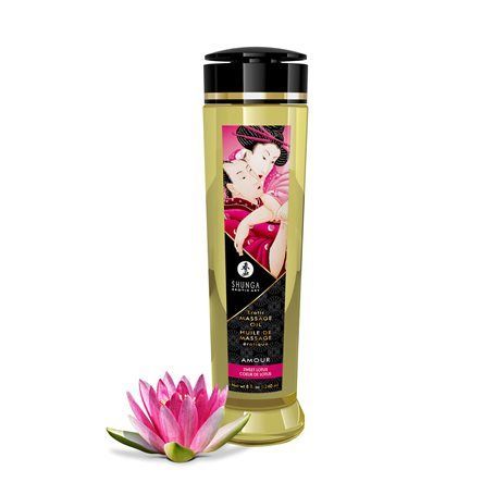 Masážní olej SHUNGA Erotic Massage Oil AMOUR SWEET LOTUS 240 ml Shunga