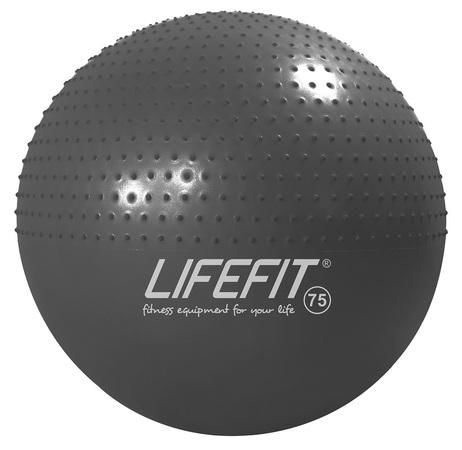 Gymnastický masážní mí? LIFEFIT MASSAGE BALL 75 cm, ?erný