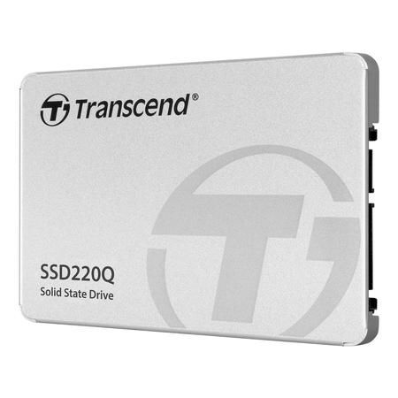 TRANSCEND SSD220Q 2TB SSD disk 2.5`` SATA III 6Gb/s, QLC, Aluminium casing, 550MB/s R, 500MB/s W, stříbrný, TS2TSSD220Q