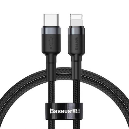 Baseus USB-C/Lightning, PD 18W, 1m černý (CATLKLF-G1)