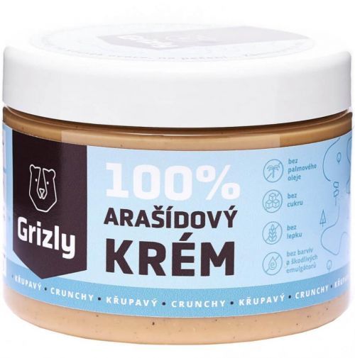 GRIZLY 100% Arašídové máslo křupavé 500g