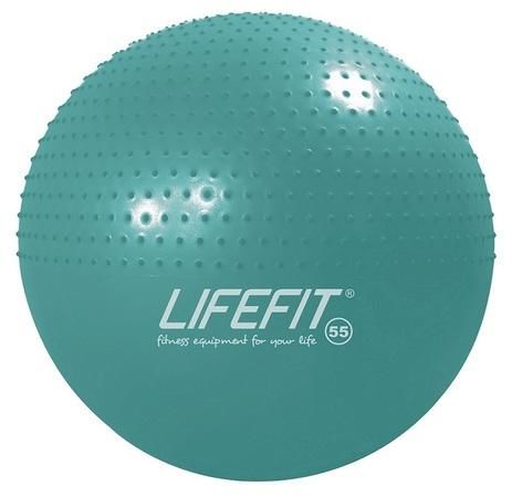 Gymnastický masážní míč LIFEFIT MASSAGE BALL 55 cm, černý