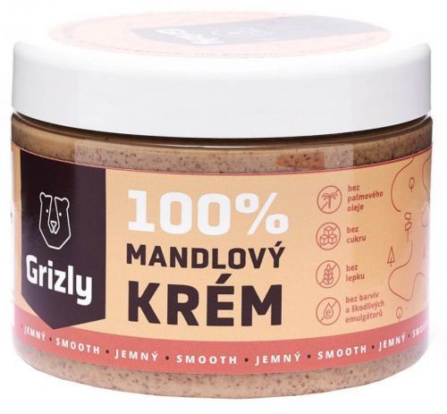 GRIZLY 100% Mandlové máslo jemné 500g