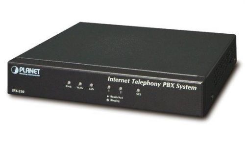 Planet IP PBX, 1x LAN, 1x WAN, 2x FXO, 30/15 uživatelů, záznamník/hlas.pošta, FAX, Skype-SIP, Web/SNMP, VPN, PoE, CZ, IPX-330