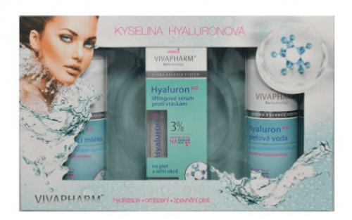 Vivaco  VivaPharm Dárková kazeta kosmetiky s kyselinou hyaluronovou 3ks