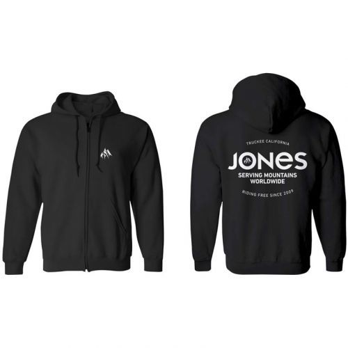 mikina JONES - Hoodie Zip Riding Free Black (BK) velikost: S