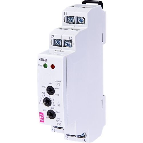 Napěťové relé pro hlídání přepětí/podpětí v 3-fázových sítích ETI HRN-54