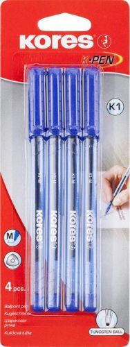 Kores Kuličkové pero K1 Pen Super Slide 1 mm, transparentní, trojhranné, šíře M-