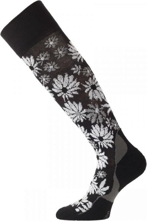 Lasting merino lyžařské podkolenky SDD černé Velikost: (38-41) M