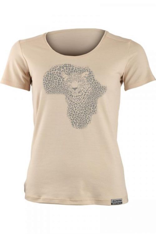 Lasting dámské merino triko s tiskem KALE béžová Velikost: L
