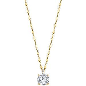 Lotus Silver Elegantní pozlacený náhrdelník ze stříbra s čirými zirkony LP2005-1/5 (řetízek, přívěsek)