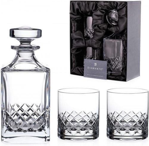 Diamante broušený whisky set Grosvenor 1+2