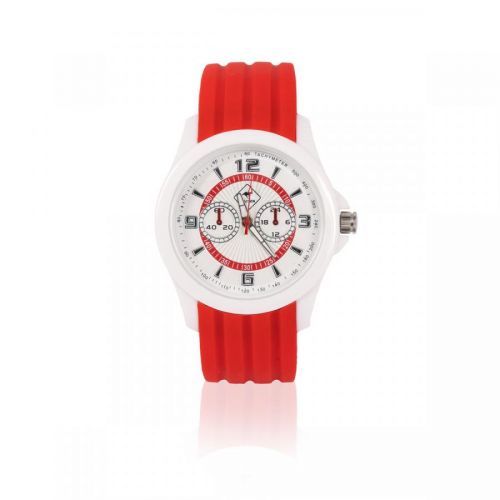 Dámské náramkové hodinky Roadsign Bunbury R14024, červené, bílý ciferník