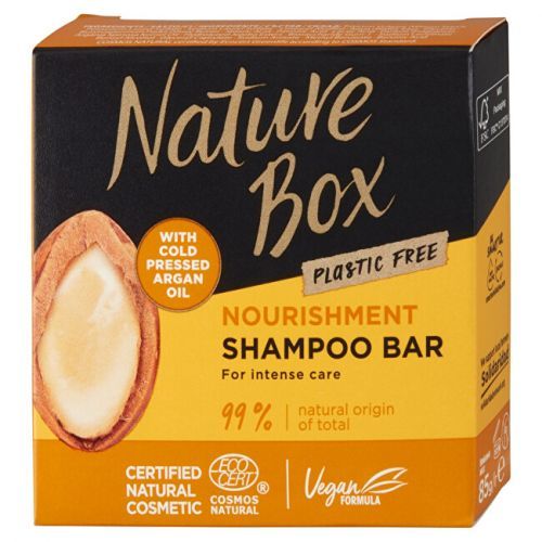 Nature Box Tuhý šampon na vlasy Argan Oil (Nourishment Shampoo Bar) 85 g