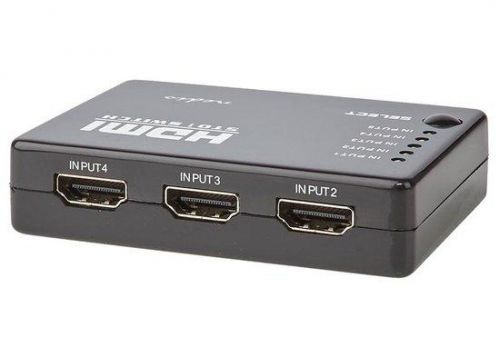 NEDIS HDMI přepínač/ 5x HDMI vstup/ 1x HDMI výstup/ 1080p/ ABS/ antracit/ box, VSWI3455BK