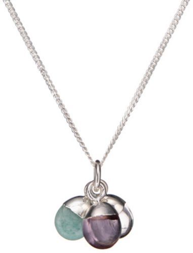 Decadorn Stříbrný náhrdelník s polodrahokamy - uzdravení, uklidnění a důvěra (řetízek, přívěsek)