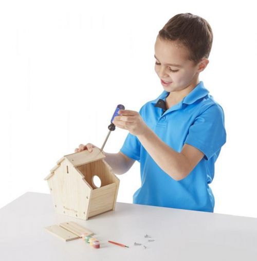 Kreativní sada - dřevěná ptačí budka Build-your-own birdhouse