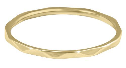 Troli Minimalistický pozlacený prsten s jemným designem Gold 52 mm