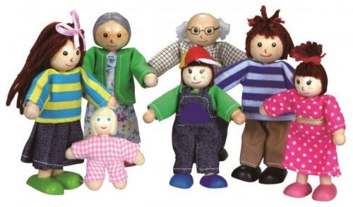 Ourbaby Domeček pro panenky Wooden dolls