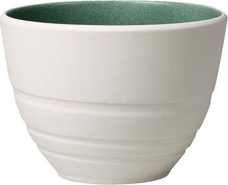 Bílo-zelený porcelánový šálek Villeroy & Boch Leaf, 450 ml