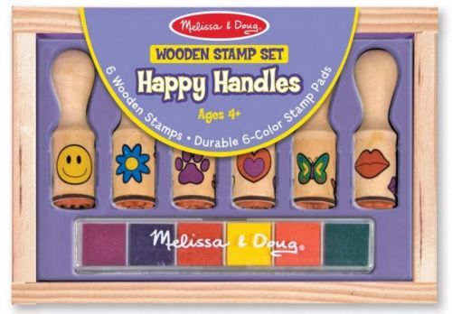 Melissa & Doug sada dřevěných razítek - 6 ks Wooden stamp set