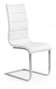 Halmar Kovová židle K104 béžová-bílá (tkanina)