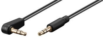 PremiumCord Kabel Jack 3.5mm - 3,5mm konektor 90° M/M 1,5m
