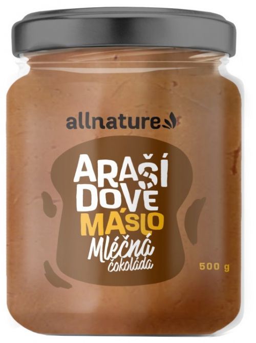 Allnature Arašídové máslo s mléčnou čokoládou 500g