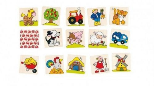 Goki dřevěné pexeso - Na farmě Memory game - farm