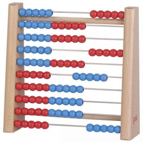 Dřevěné počitadlo v modré a červené Wooden abacus