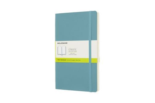 Moleskine Zápisník modrozelený L, čistý, měkký