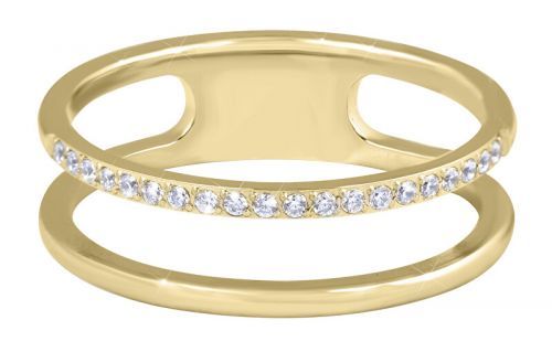 Troli Dvojitý minimalistický prsten z oceli Gold 55 mm