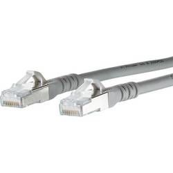 Síťový kabel RJ45 Metz Connect 130845A033-E, CAT 6A, S/FTP, 10.00 m, šedá