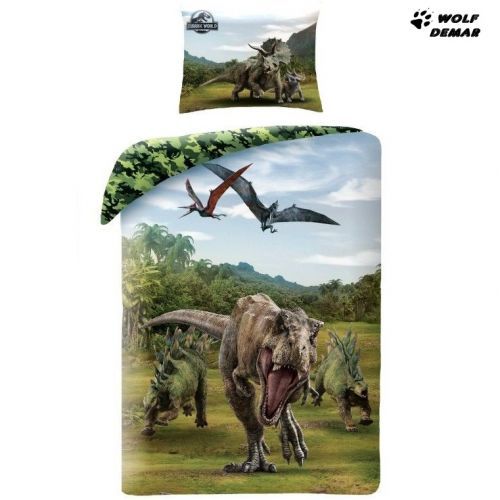 3D Povlečení Jurský Park T-Rex 140x200 + 70x90 cm
