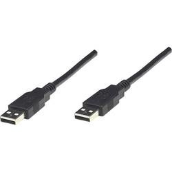 USB 2.0 kabel Manhattan Hi-Speed USB 2.0 Kabel A-Stecker auf A-Stecker 1,8m schwarz 306089, 1.80 m, černá