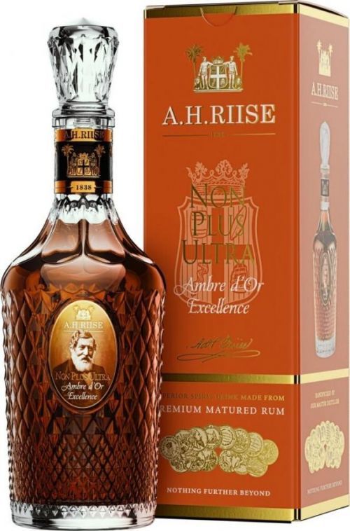 A.H.Riise Non Plus Ultra Ambre d'Or Excellence  0,7 l 42% + A.H. Riise Rum Cream Liqueur 17% 0,7l + A.H.Riise Salt Caramel  Cream Liqueur, 17% 0,7l